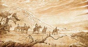 One of the Middle-earth illustrations featured on newzealand.com